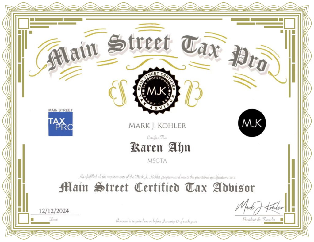certified tax certifiate